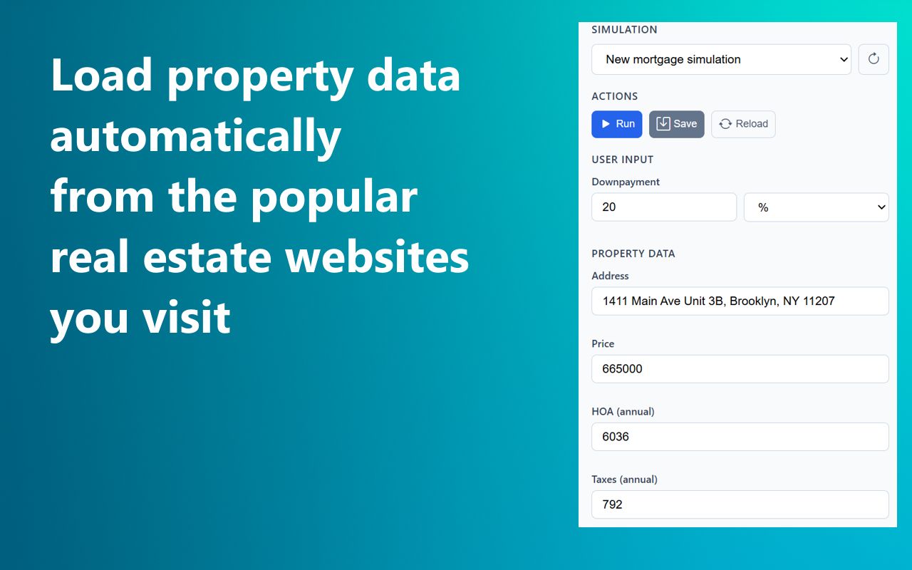Extension input screenshot